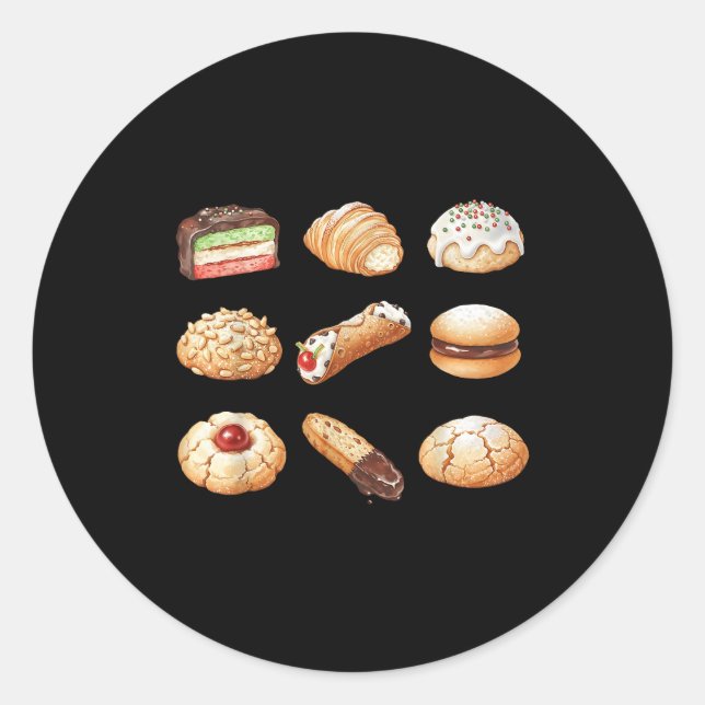 Adesivo Italian Christmas Cookie Xmas Holiday Men Women Ki (Frente)