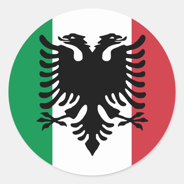 Adesivo Italiano Arberesh, bandeira de Italia (Frente)