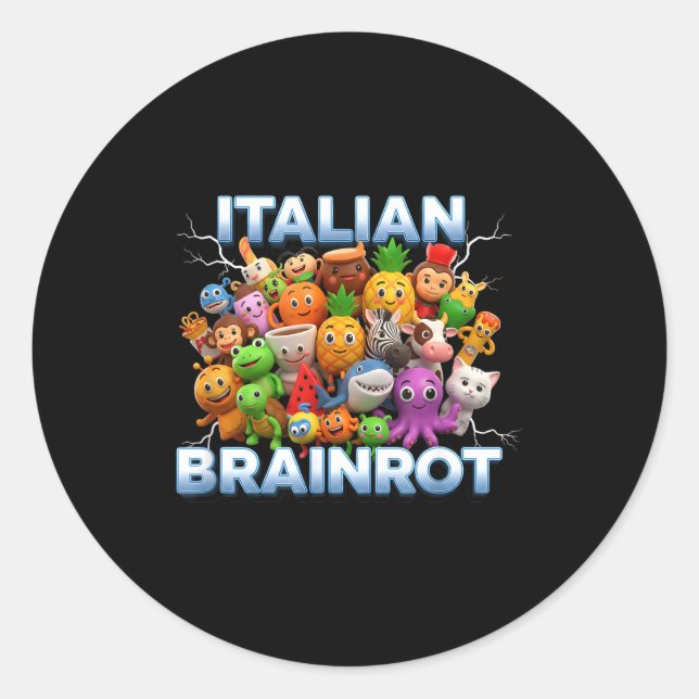 Adesivo Italy Italian Brainrot Funny Meme Characters Trend (Frente)