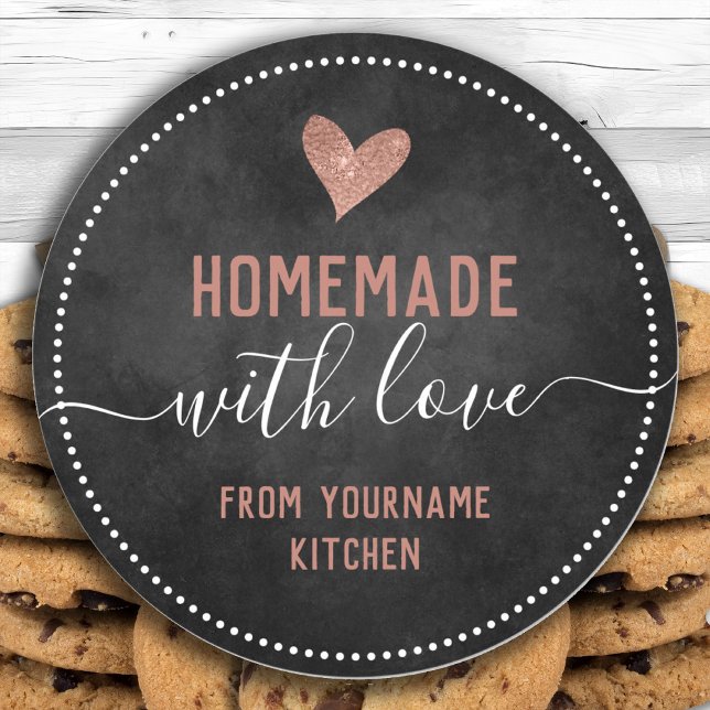 Adesivo Itens Alimentícios Caseiros Chalkboard Fancy Scrip (Criador carregado)