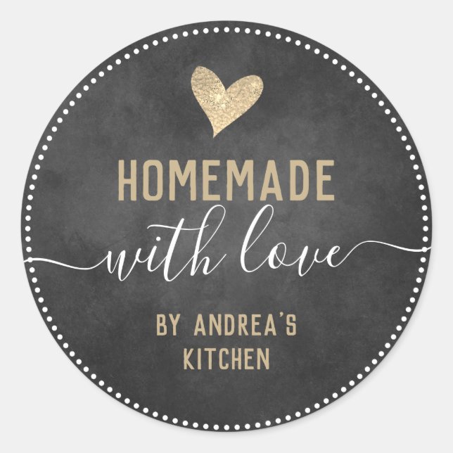 Adesivo Itens de comida caseira Chalkboard Fancy Script Cl (Frente)