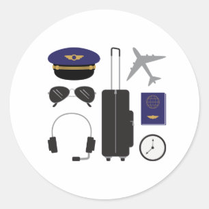 Adesivo Itens de Piloto