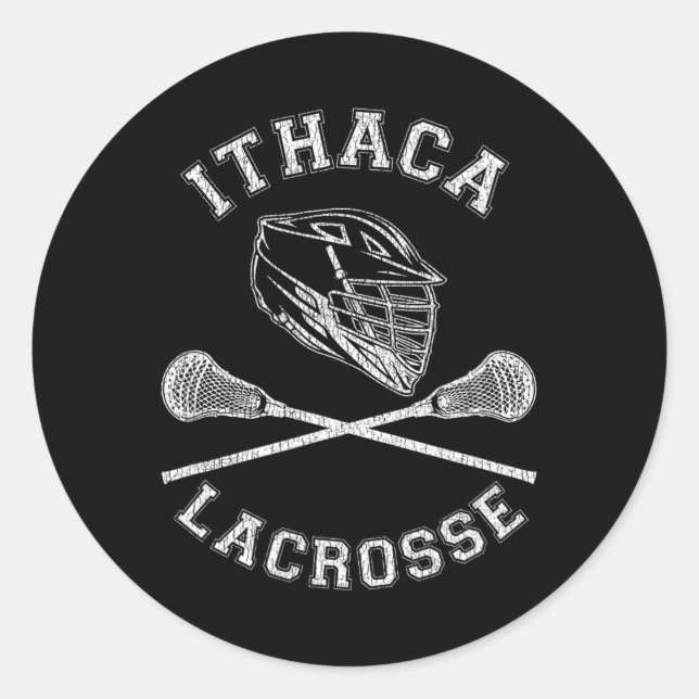 Adesivo Ithaca Lacrosse Vintage - Lâx Retron Afastada (Frente)