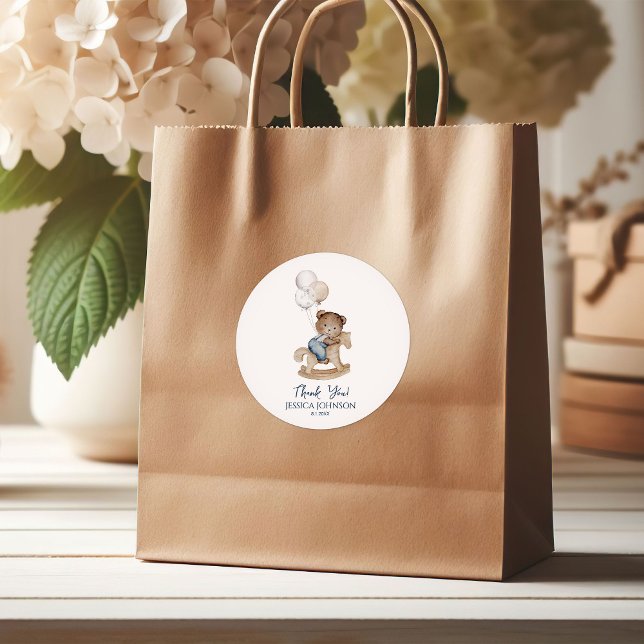 Adesivo It's a Boy Teddy Bear Balloons Baby Shower Welcome (Criador carregado)