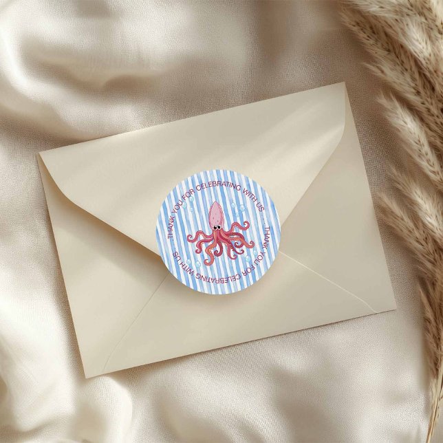 Adesivo It's a Boy Under the Sea thank you (Criador carregado)