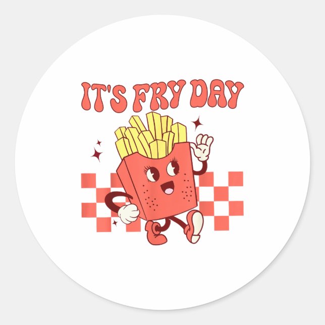 Adesivo It's Fry Day - Funny French Fries Fast Food  (Frente)