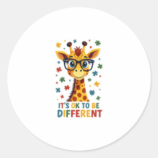 Adesivo It's Ok To Be Different Giraffe Autism Awareness B