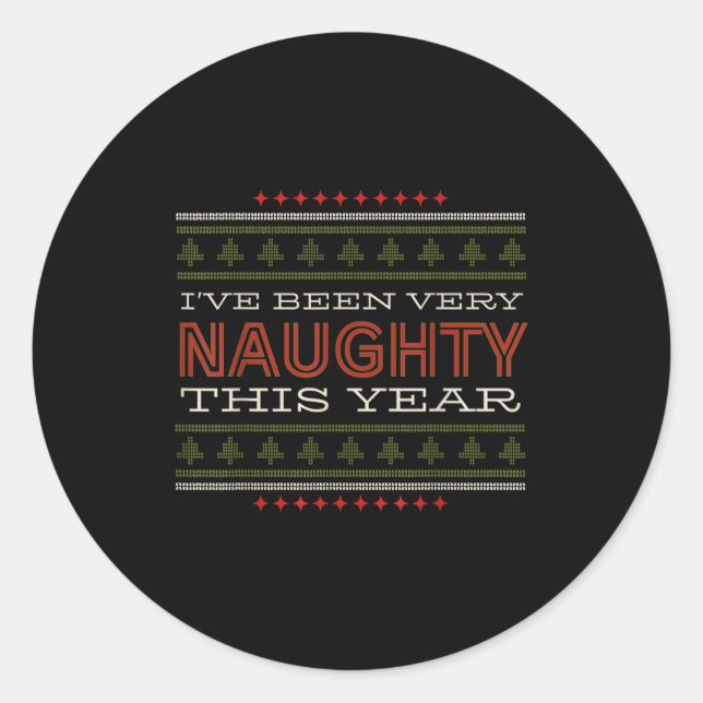 Adesivo Ive Been Very Naughty This Year Christmas Humor  (Frente)
