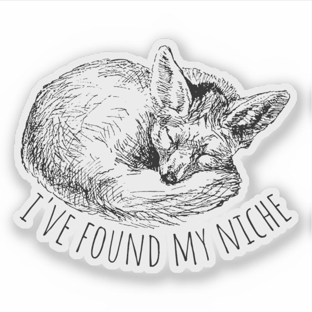 Adesivo I've Found My Niche Cozy Napping Fox (Frente)
