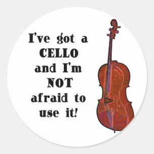 Adesivo I've obteve um violoncelo