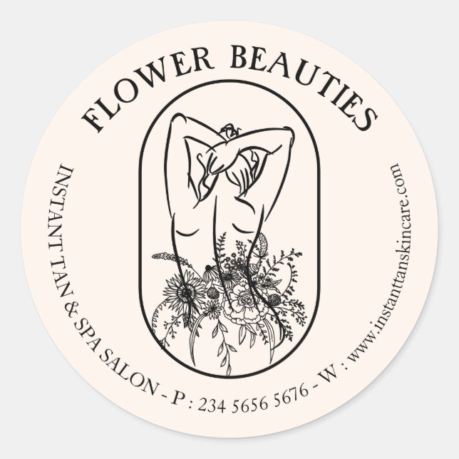 Adesivo Ivory Beige Beauty Feminine Tanning Body (Frente)