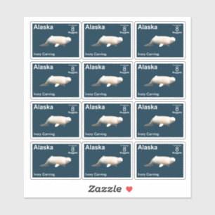 Adesivo Ivory Beluga - Espetáculo Postage do Alasca