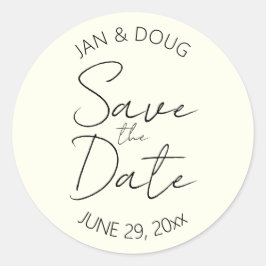 Adesivo Ivory Color Stylized Wedding Save the Date
