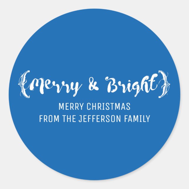 Adesivo Ivory Elegant Esboçou Feliz e Feriado Brilhante (Frente)