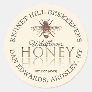 Adesivo Ivory Honey Refletiu Texto Estilizado Rótulo das