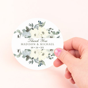 Adesivo Ivory Watercolor Floral Greenery Wedding