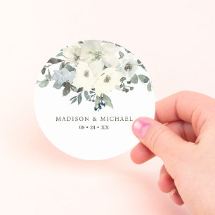 Adesivo Ivory Watercolor Floral Sage Casamento Verde