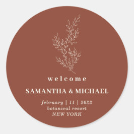 Adesivo Ivy Floral Terracotta Indie Bem-Vindo Casamento