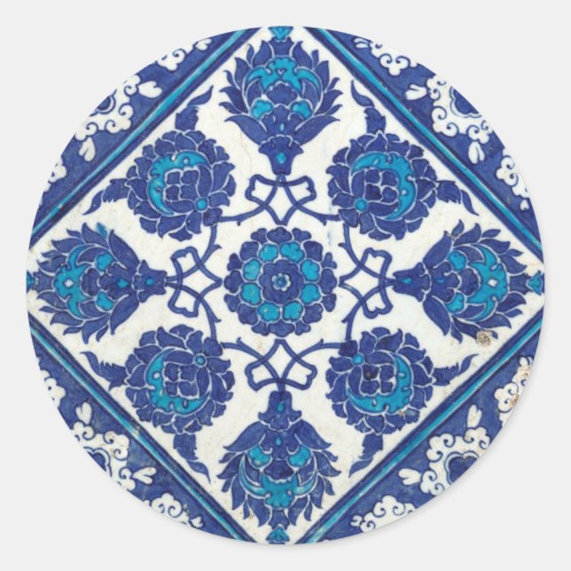 Adesivo Iznik Floral Étnica Tribal Turca Potéria Mosaica T (Frente)