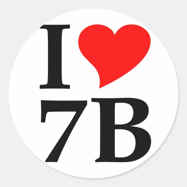 Adesivo J 7B love (Frente)