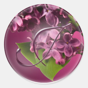 Adesivo J Monograma Envelope Lilac Vinheta