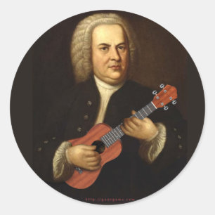 Adesivo J.S. Bach em Uke