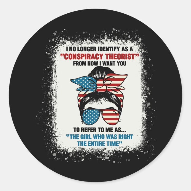 Adesivo Já Não Identifico Como Teórico Da Conspiração De (Frente)