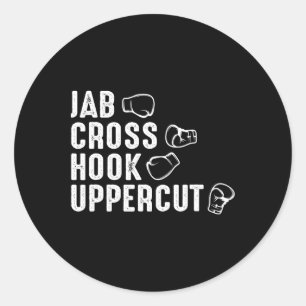 Adesivo Jab Cross Hook Uppercut Boxer Luvas Boxer