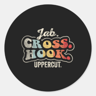 Adesivo Jab Cruz Gancho Uppercut Boxe Retro Vintage