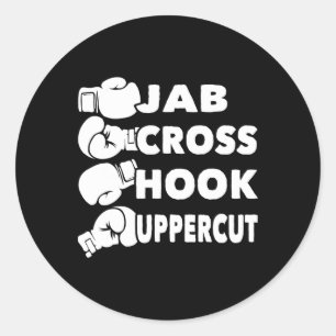 Adesivo Jab Cruz Gancho Uppercut - Boxeador Amante do Boxe
