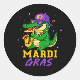 Adesivo Jacaré de Mardi Gras para Crianças Meninos Homens