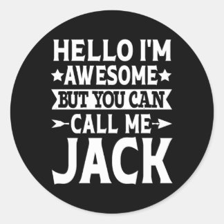 Adesivo Jack Name Olá Sou Incrível Chame-Me Jack