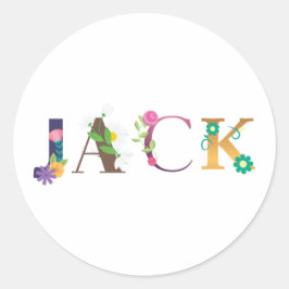 Adesivo JACK Nome Elegante bordado Elegante