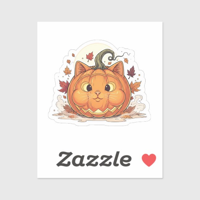 Adesivo Jack-O’-Brit - Pumpkin British Shorthair Cat (Folha)