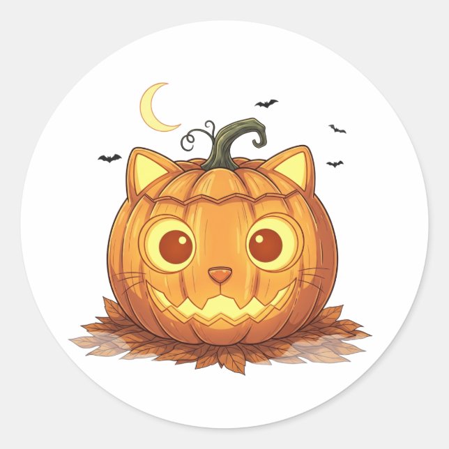 Adesivo Jack-O'-Fold - Rosto de Gato Escocês (Frente)