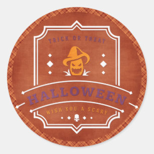Adesivo Jack O Lantern Deseja um Halloween Assustador