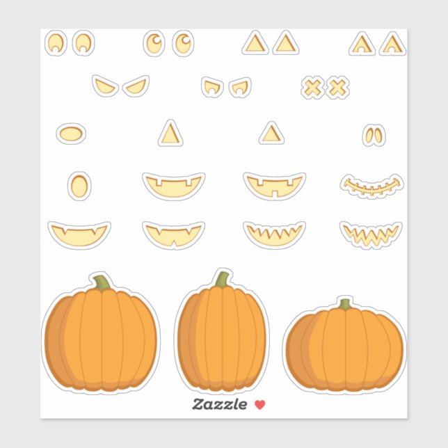 Adesivo Jack-o-Lantern DIY Sticker Set (Folha)