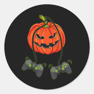 Adesivo Jack O Lantern Video Gamer Controla Halloween B
