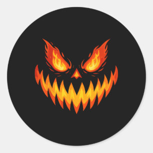 Adesivo Jack O Lanterna Assustado Pumpkin Esculpido No Dia