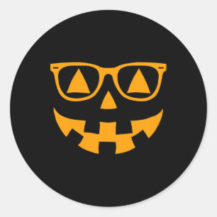 Adesivo Jack O Lanterna Rosto Pulga Gles Pumpkin Halloween