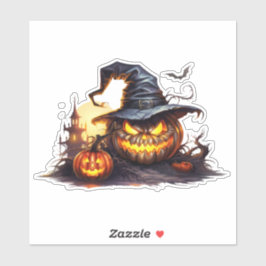 Adesivo Jack-o-lanterno antropomórfico
