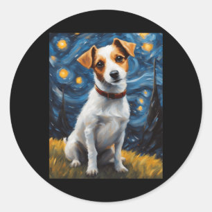 Adesivo Jack Russel com Impressão de pintura colar