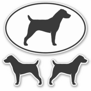Adesivo Jack Russell Terrier Silhouettes Vinyl Sticker Set