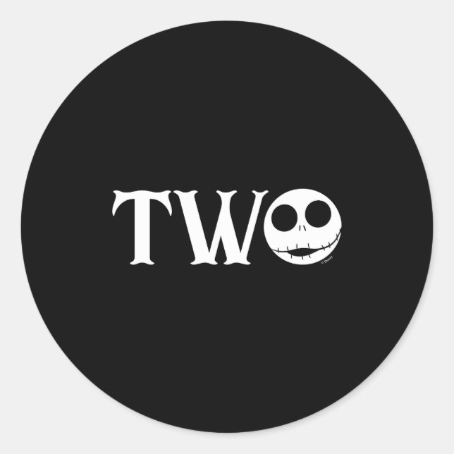 Adesivo Jack Skellington First Birthday Two Baby  (Frente)