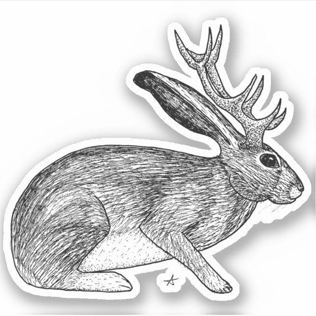 Adesivo Jackalope (Frente)