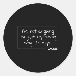 Adesivo Jackie Cotação Personalizada Nome Funny Birthday G