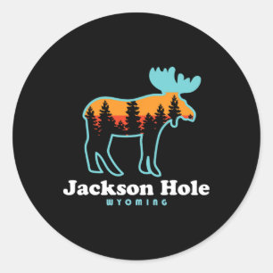 Adesivo Jackson Hole Wyoming Alces Montanhas Grand Tetons
