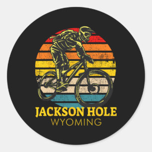 Adesivo Jackson Hole Wyoming Ciclismo de Montanha Retro Mt