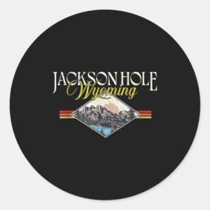 Adesivo Jackson Hole Wyoming Grand Teton Montanhas Antigo