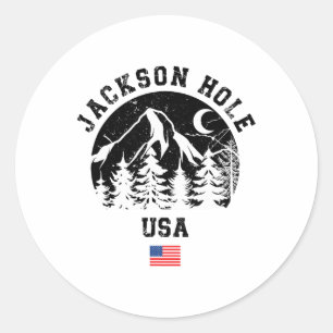Adesivo Jackson Hole Wyoming Ski Resort Alpino Skiing Amer